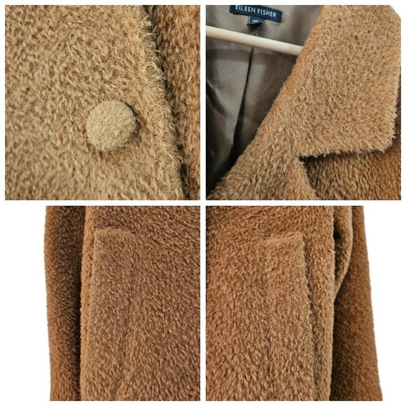 Eileen Fisher Suri Alpaca Wool Notch Collar Jacket Dark Clay L - Picture 11 of 16